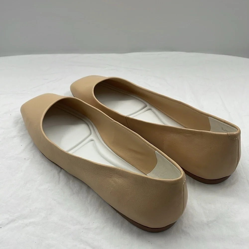 SARTO By Franco Sarto Neutral Beige Pointed-Toe Leather Flat